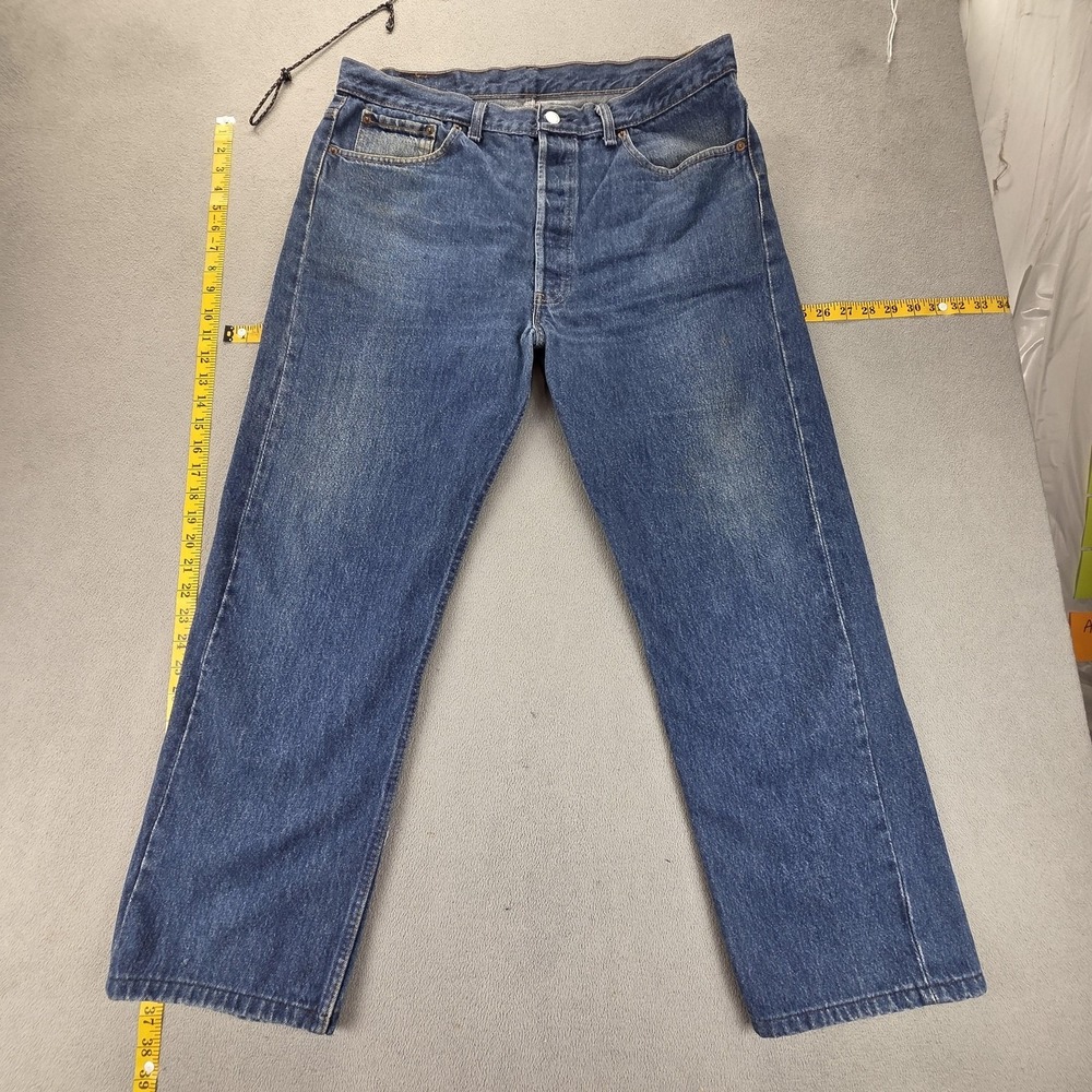 Vintage Levis 501 Jeans Mens Blue Regular Straight Made In USA Fits 34x27